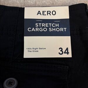 Aeropostale men’s stretch cargo shirt size 34 NWT black above the knee